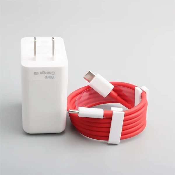 OnePlus 65w Warp Adapter with Supported Cable